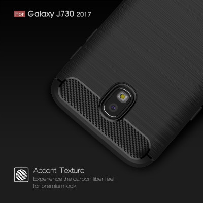 Силиконови гърбове Силиконови гърбове за Samsung Силиконов гръб ТПУ Карбон за Samsung Galaxy J7 2017 J730F черен